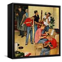 "Jam Session", October 23, 1954-John Falter-Framed Stretched Canvas