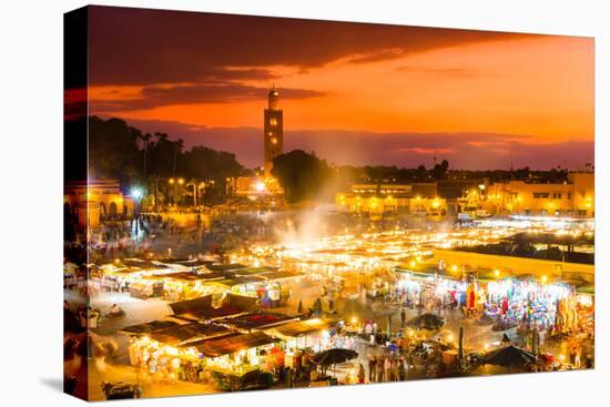 Jamaa El Fna, Marrakesh, Morocco.-kasto-Stretched Canvas