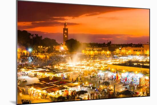 Jamaa El Fna, Marrakesh, Morocco.-kasto-Mounted Photographic Print