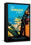 Jamaica by Clipper - Pan American World Airways, Vintage Airline Travel Poster, 1950-Mark Von Arenburg-Framed Stretched Canvas