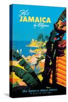 Jamaica by Clipper - Pan American World Airways, Vintage Airline Travel Poster, 1950-Mark Von Arenburg-Stretched Canvas