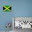 Jamaica Flag Design with Wood Patterning - Flags of the World Series-Philippe Hugonnard-Stretched Canvas displayed on a wall