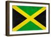 Jamaica Flag Design with Wood Patterning - Flags of the World Series-Philippe Hugonnard-Framed Art Print