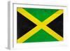 Jamaica Flag Design with Wood Patterning - Flags of the World Series-Philippe Hugonnard-Framed Art Print