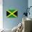 Jamaica Flag Design with Wood Patterning - Flags of the World Series-Philippe Hugonnard-Art Print displayed on a wall