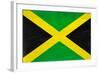 Jamaica Flag Design with Wood Patterning - Flags of the World Series-Philippe Hugonnard-Framed Art Print