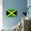 Jamaica Flag Design with Wood Patterning - Flags of the World Series-Philippe Hugonnard-Mounted Art Print displayed on a wall