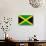 Jamaica Flag Design with Wood Patterning - Flags of the World Series-Philippe Hugonnard-Mounted Art Print displayed on a wall