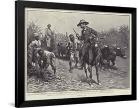 Jamaica Industries, an Overseer Going His Rounds on a Sugar Plantation-William T. Maud-Framed Giclee Print