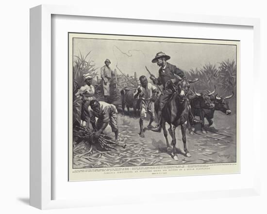 Jamaica Industries, an Overseer Going His Rounds on a Sugar Plantation-William T. Maud-Framed Giclee Print