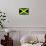 Jamaica National Flag Poster Print-null-Framed Poster displayed on a wall