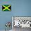 Jamaica National Flag Poster Print-null-Framed Poster displayed on a wall