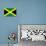 Jamaica National Flag-null-Stretched Canvas displayed on a wall