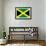 Jamaica National Flag-null-Framed Art Print displayed on a wall