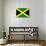 Jamaica National Flag-null-Mounted Art Print displayed on a wall