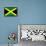 Jamaica National Flag-null-Framed Poster displayed on a wall