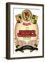 Jamaica Rum Label-null-Framed Art Print
