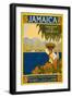 Jamaica Travel Poster, 1910 (Lithograph)-American School-Framed Giclee Print