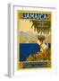 Jamaica Travel Poster, 1910 (Lithograph)-American School-Framed Giclee Print