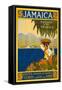 Jamaica Travel Poster, 1910 (Lithograph)-American School-Framed Stretched Canvas