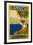 Jamaica Travel Poster, 1910 (Lithograph)-American School-Framed Giclee Print