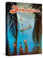 Jamaica - Vintage Travel Poster, 1970s-Pacifica Island Art-Stretched Canvas