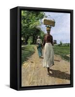 Jamaica Woman on Her Way to Market, 1890s-null-Framed Stretched Canvas