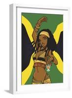 Jamaican Anime Girl-Harry Briggs-Framed Giclee Print