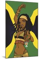 Jamaican Anime Girl-Harry Briggs-Mounted Premium Giclee Print