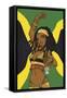 Jamaican Anime Girl-Harry Briggs-Framed Stretched Canvas
