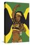 Jamaican Anime Girl-Harry Briggs-Stretched Canvas