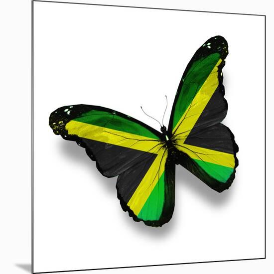 Jamaican Flag Butterfly, Isolated On White-suns_luck-Mounted Premium Giclee Print
