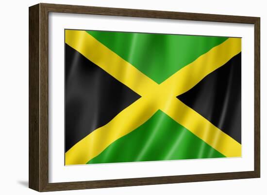 Jamaican Flag-daboost-Framed Art Print