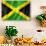 Jamaican Flag-daboost-Art Print displayed on a wall