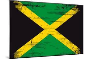 Jamaican Grunge Flag An Old Jamaican Flag Whith A Texture-TINTIN75-Mounted Art Print