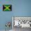 Jamaican Grunge Flag An Old Jamaican Flag Whith A Texture-TINTIN75-Framed Stretched Canvas displayed on a wall