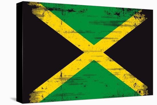 Jamaican Grunge Flag An Old Jamaican Flag Whith A Texture-TINTIN75-Stretched Canvas