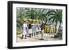 Jamaican Women Carrying Bananas to a Seaport, 1800s-null-Framed Giclee Print