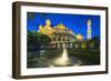 Jame'Asr Hassanal Bolkiah Mosque, Bandar Seri Begawan, Brunei, Borneo, Southeast Asia-Christian-Framed Photographic Print