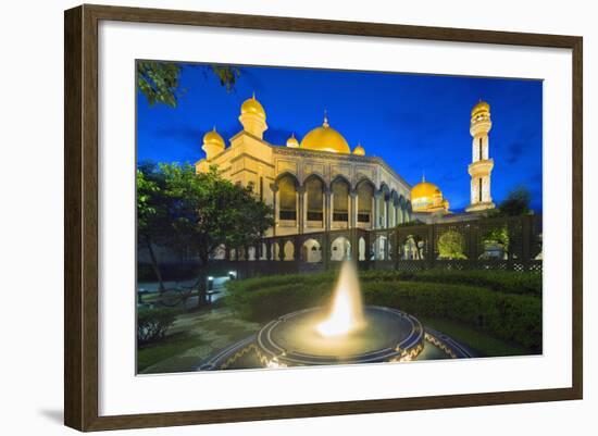 Jame'Asr Hassanal Bolkiah Mosque, Bandar Seri Begawan, Brunei, Borneo, Southeast Asia-Christian-Framed Photographic Print