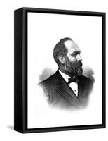 James A. Garfield, 20th U.S. President-Science Source-Framed Stretched Canvas