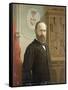 James A. Garfield, 20th U.S. President-Science Source-Framed Stretched Canvas