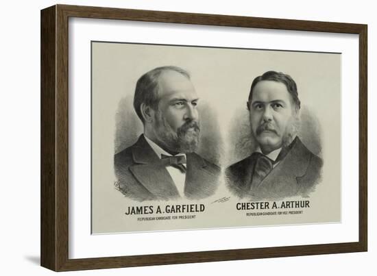 James A. Garfield and Chester A. Arthur - Republican Candidates for President and Vice President-Seer's Lithograph Co-Framed Art Print