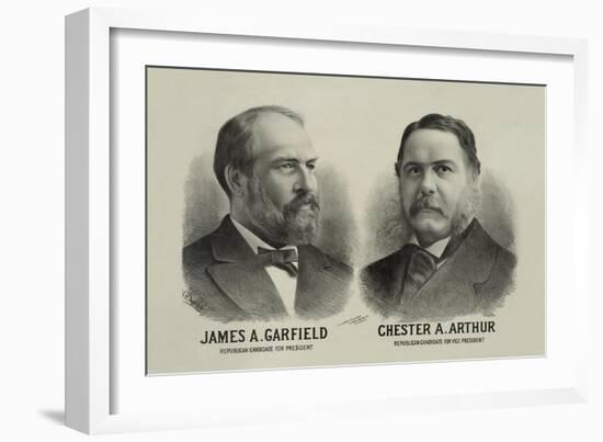 James A. Garfield and Chester A. Arthur - Republican Candidates for President and Vice President-Seer's Lithograph Co-Framed Art Print