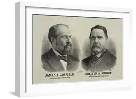 James A. Garfield and Chester A. Arthur - Republican Candidates for President and Vice President-Seer's Lithograph Co-Framed Art Print