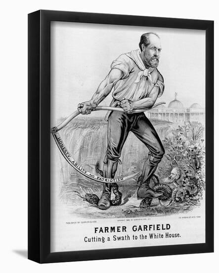 James A Garfield (Campaign Poster) Art Poster Print-null-Framed Poster