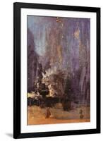 James Abbot McNeill Whistler Nocturne in Black and Gold, Falling Rocket-James Abbott McNeill Whistler-Framed Art Print