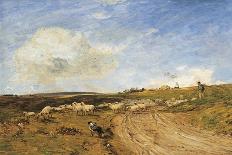 A Sheep Farm on the South Downs, 1906-James Aumonier-Stretched Canvas