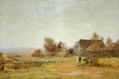 A Sheep Farm on the South Downs, 1906-James Aumonier-Stretched Canvas