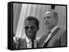 James Baldwin and Marlon Brando at the 1963 Civil Rights March, Aug. 28, 1963-null-Framed Stretched Canvas